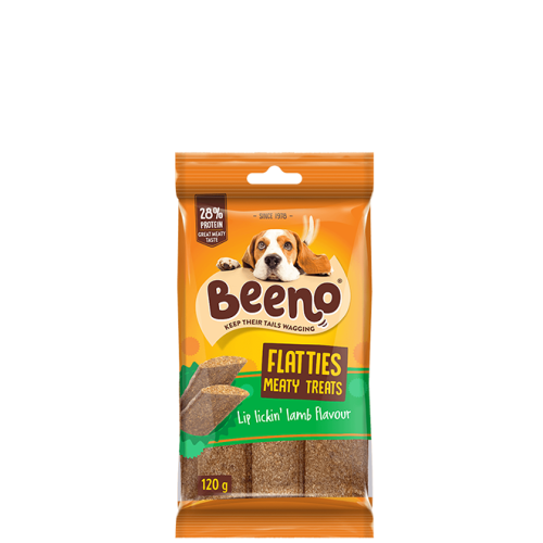 Beeno Flatties Dog Treats Lamb Flavour 120gm