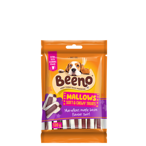 Beeno Mallows Maple Bacon Dog Treats 120gm