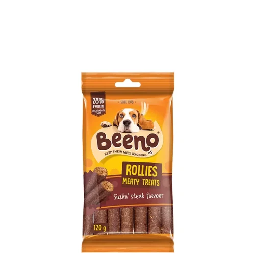 Beeno Rollies Dog Treats Steak Flavour 120gm
