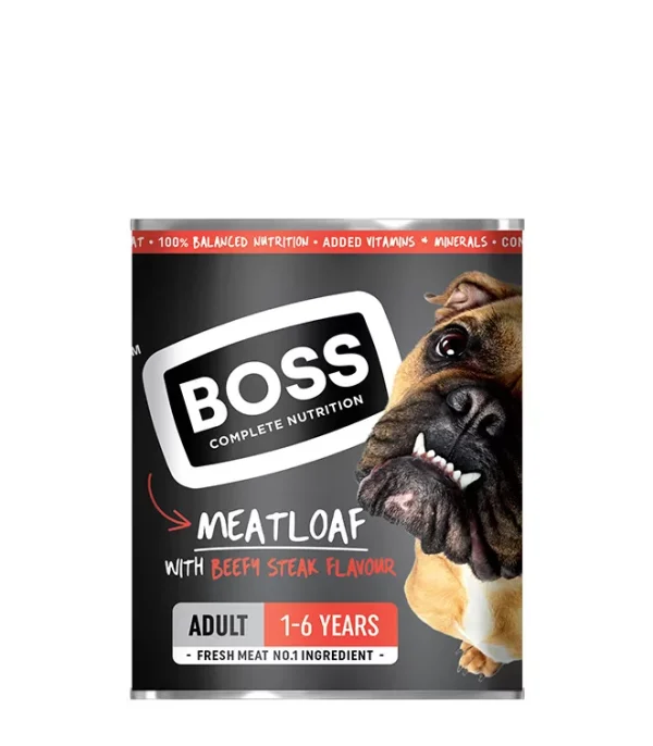Boss Meatloaf with Steak Flavour 820g Dog Food