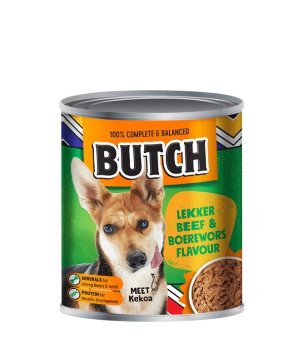 Butch Lekker Beef & Boerewors Flavour 820g Dog Food