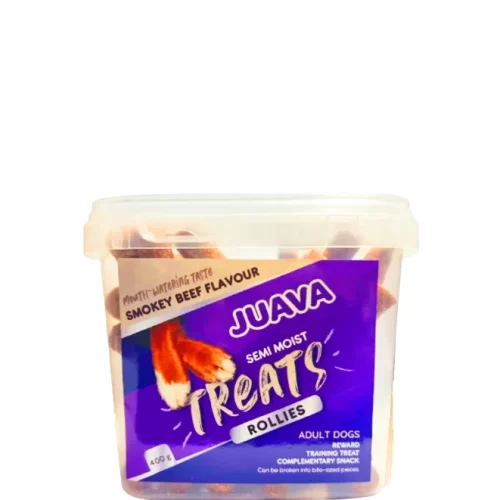 Juava Semi Moist Rollies – Smokey Beef Flavour 400g