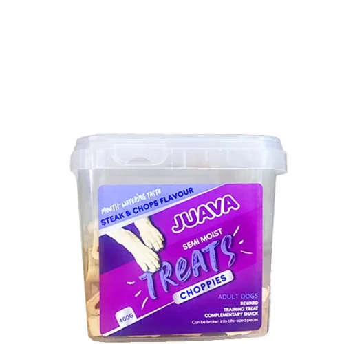 Juava Semi Moist Treats - Choppies Steak and Chops 400g