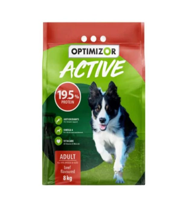 Optimizor-Active-1.jpg Optimizor Adult Beef Active 8kg Dog Food