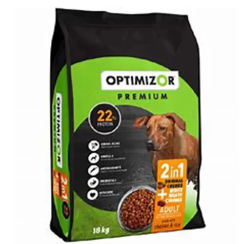 Optimizor Premium Adult Dog Food 2in1 Moist Meaty Chunks 18kg