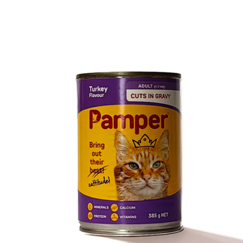 Pamper Cat Can - Turkey 385g