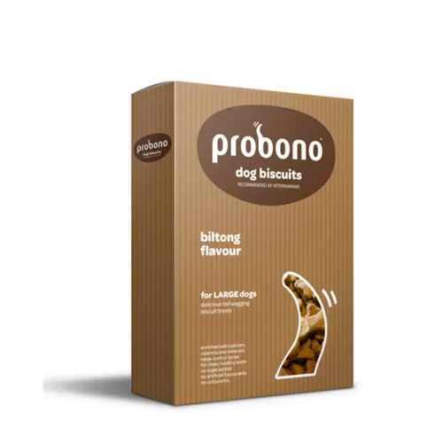 Probono Roast Biltong Flavored Dog Biscuits for Large Dogs 1kg