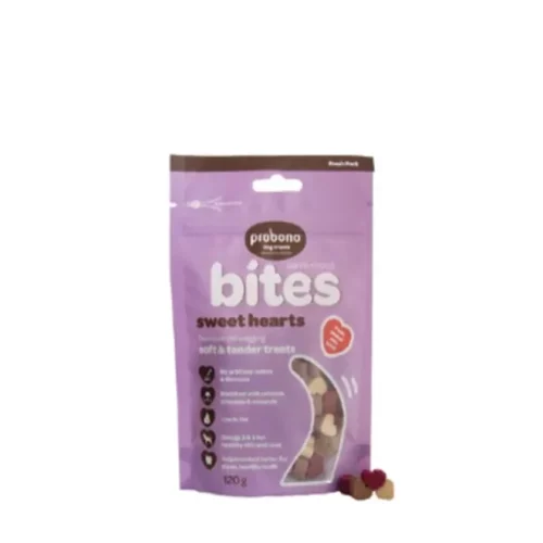 Probono Semi-Moist Sweet Hearts Dog Treats 120g