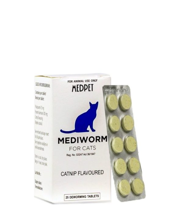 Mediwormcats.jpg Medpet Mediworm for cats - Catnip flavour