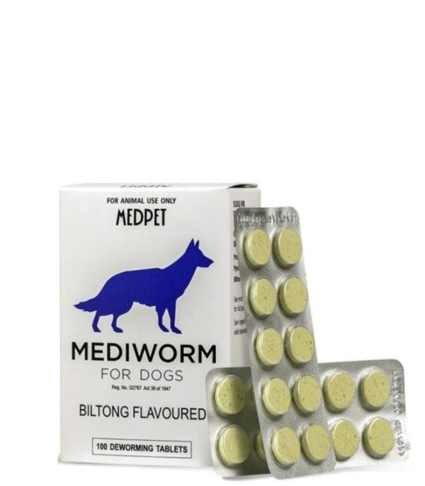 Mediwormdogs.jpg Medpet Mediworm for dogs - Biltong flavour