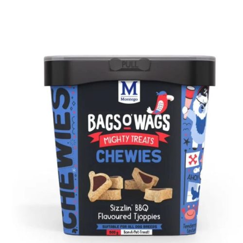 Montego Bags O’ Wags BBQ Tjoppies Treats 500G