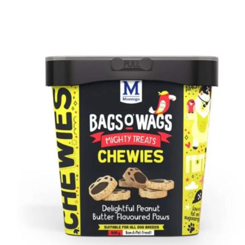Montego Bags 'O Wags Peanut Butter Paws Treats 500g