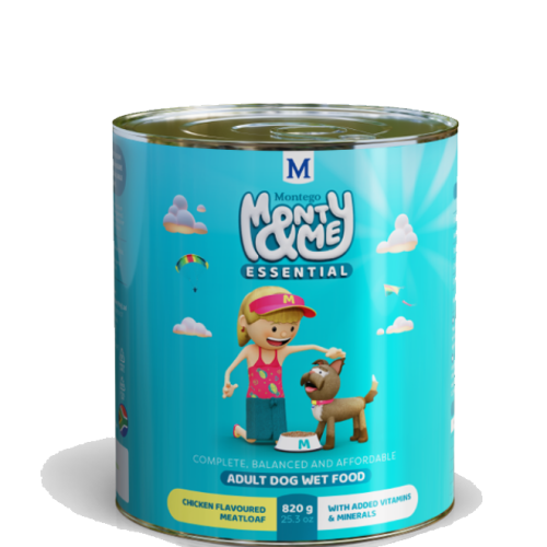 Monty&MeChickenMeatloaf-820g Monty & Me Essential Can Food Chicken Meatloaf 820g