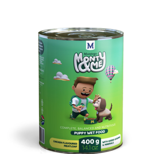 Monty&MePuppy-Can400g Montego Monty & Me Puppy Wet Chicken 400g