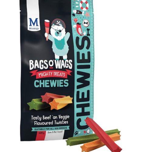 Montego Bags O' Wags Chewies Beef & Veggie Stick Treats 120g