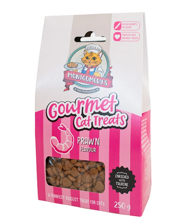 Gourmet-Cat-Treat-Prawn Montegomery's Gourmet Prawn 250g Cat Treat